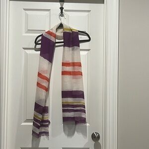 Nordstrom Purple and Orange Striped Scarf